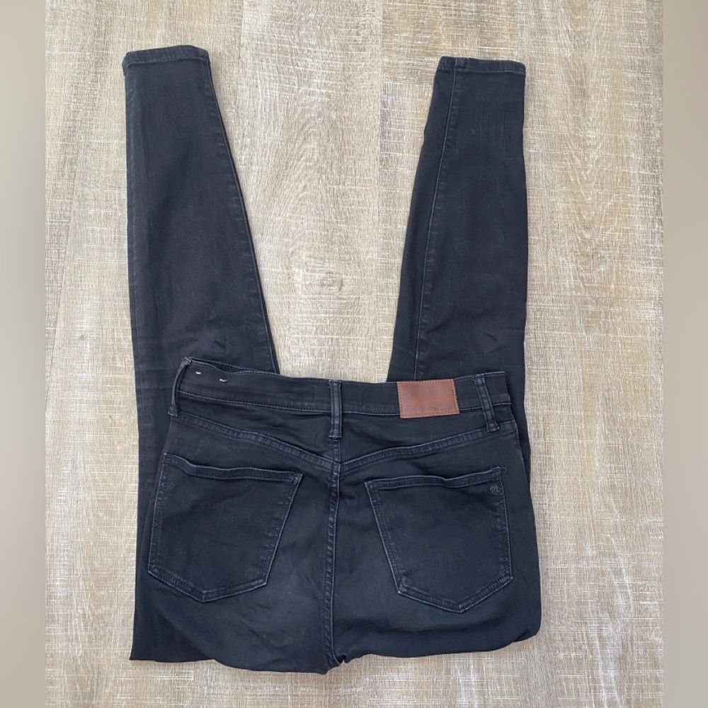 MADEWELL | 9" High Riser Skinny Skinny Jean Black Lunar Women’s 28 Tall - Picture 10 of 14